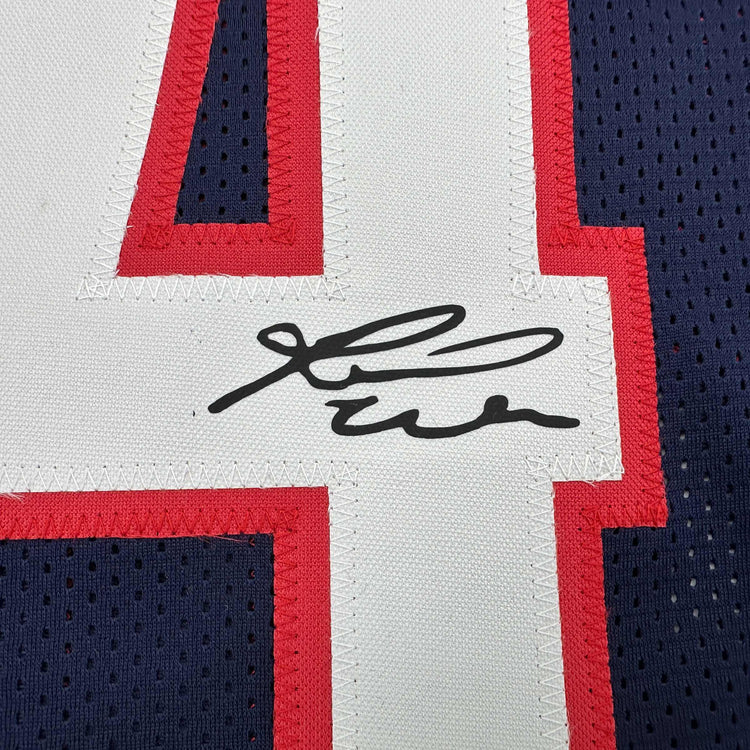 Facsimile Autographed Russell Westbrook Denver Blue Reprint Laser Auto Basketball Jersey Size Men's XL