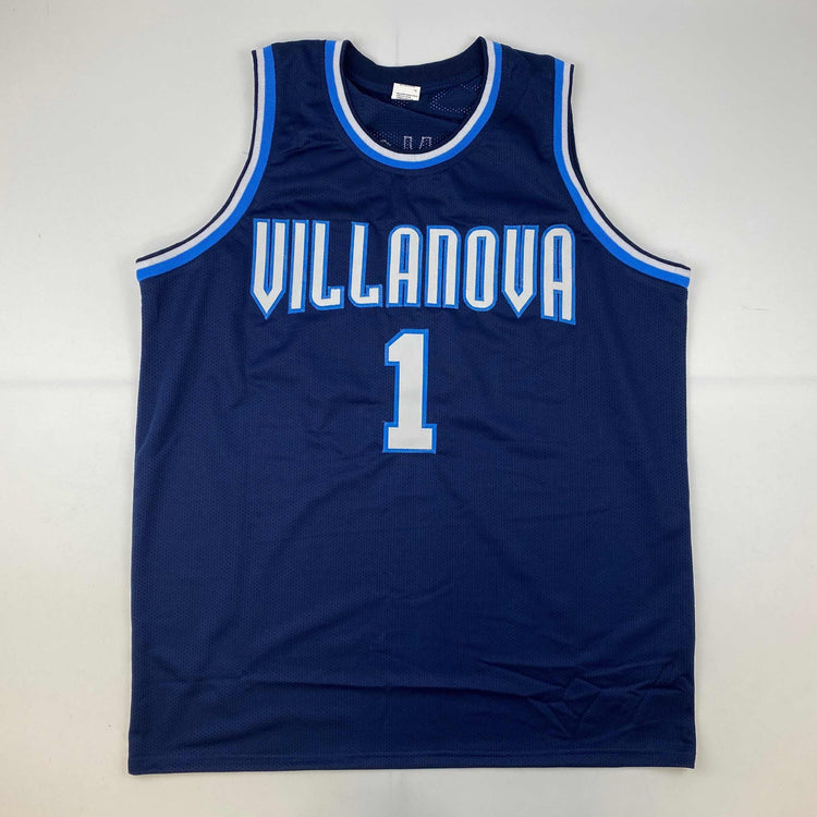 Autographed/Signed Jalen Brunson Villanova Blue College Basketball Jersey Beckett BAS COA