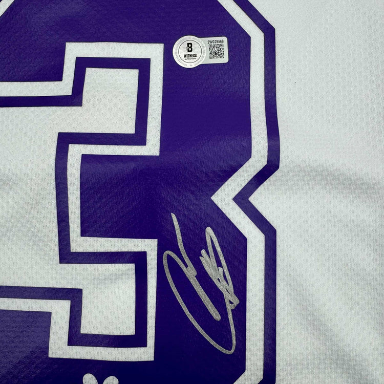 Autographed/Signed Roberto Carlos Real Madrid White Soccer Jersey Beckett BAS COA #2