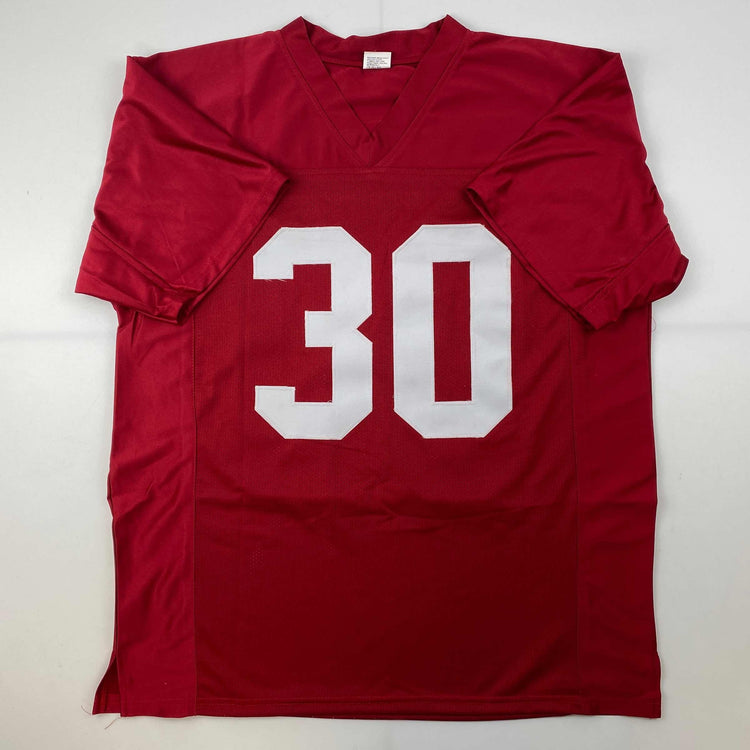 Facsimile Autographed Mike Rozier Nebraska  Red Reprint Laser Auto College Football Jersey Size Men's XL