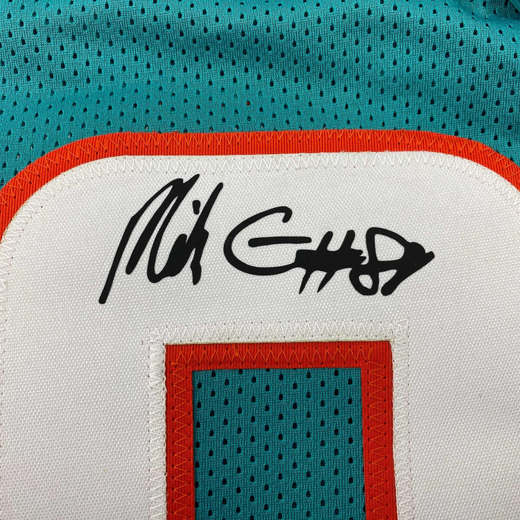 Facsimile Autographed Mike Gesicki Miami Teal Reprint Laser Auto Football Jersey Size Men's XL