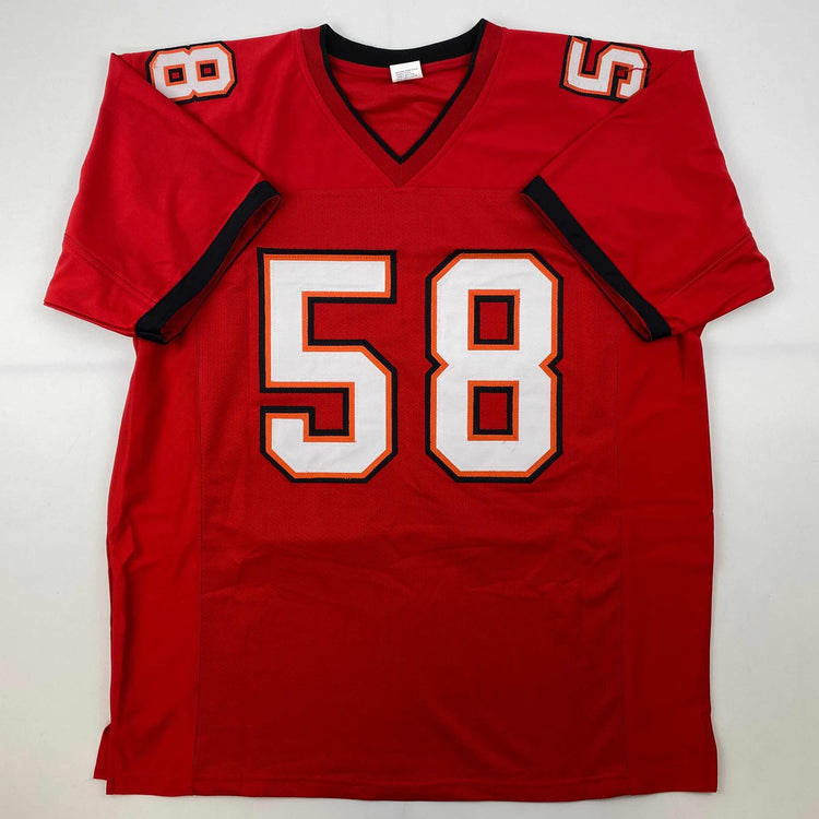 Facsimile Autographed Shaquil Shaq Barrett Tampa Bay Red Reprint Laser Auto Football Jersey Size Men's XL