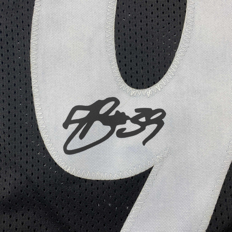 Facsimile Autographed Minkah Fitzpatrick Pittsburgh Black Reprint Laser Auto Football Jersey Size Men's XL