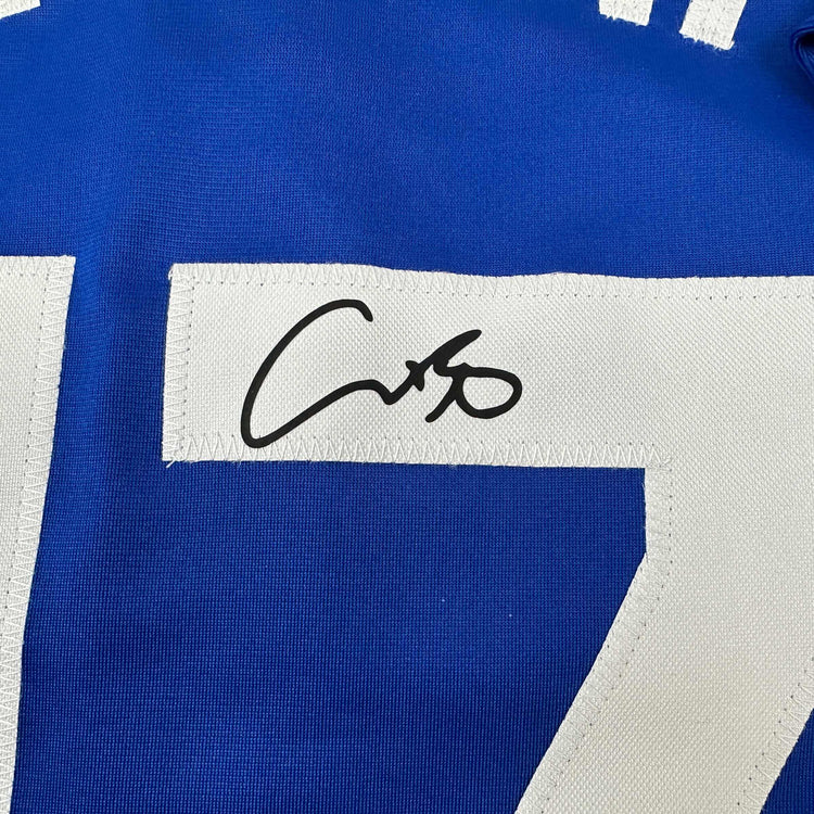 Facsimile Autographed Shohei Ohtani Los Angeles LA Blue Reprint Laser Auto Baseball Jersey Size Men's XL