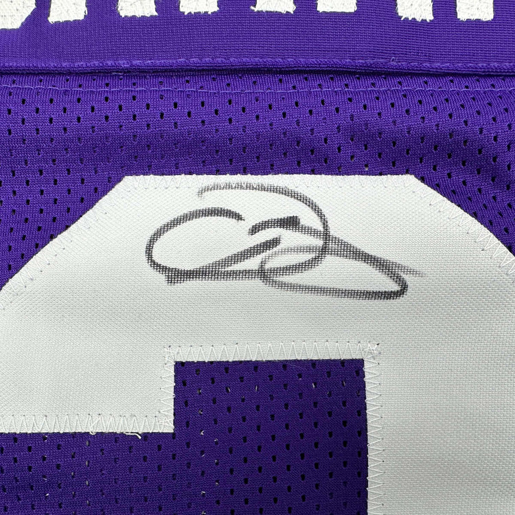 Autographed/Signed Odell Beckham Jr. LSU Purple College Football Jersey Beckett BAS COA