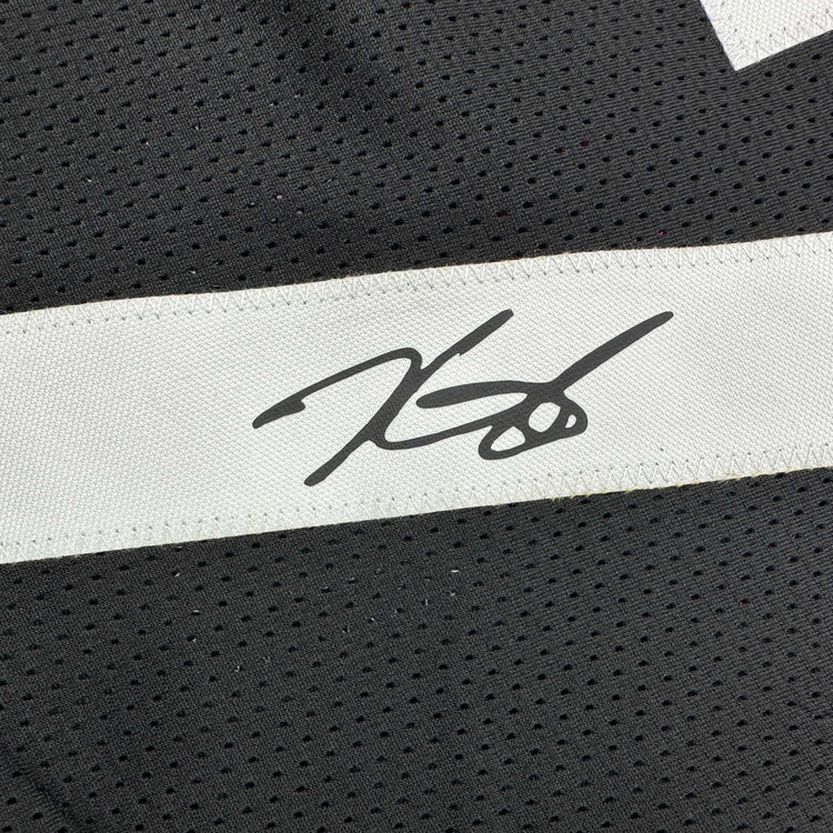 Facsimile Autographed Kevin Durant Houston Black Reprint Laser Auto Basketball Jersey Size Men's XL