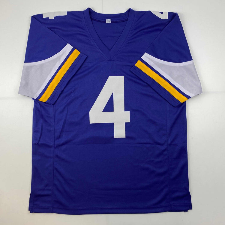 Autographed/Signed Dalvin Cook #4 Minnesota Purple Football Jersey Beckett BAS COA
