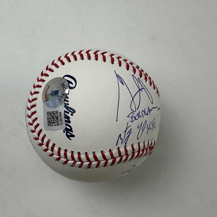 Autographed/Signed The Sandlot Movie 6x Cast Member Sigs Rawlings Official Major League Baseball Beckett BAS COA