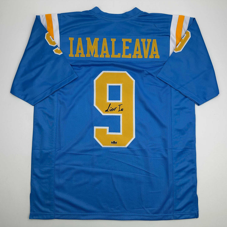 Facsimile Autographed Nico Iamaleava UCLA Blue Reprint Laser Auto College Football Jersey Size Men's XL
