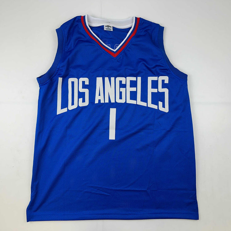 Facsimile Autographed James Harden Los Angeles LA Blue Reprint Laser Auto Basketball Jersey Size Men's XL