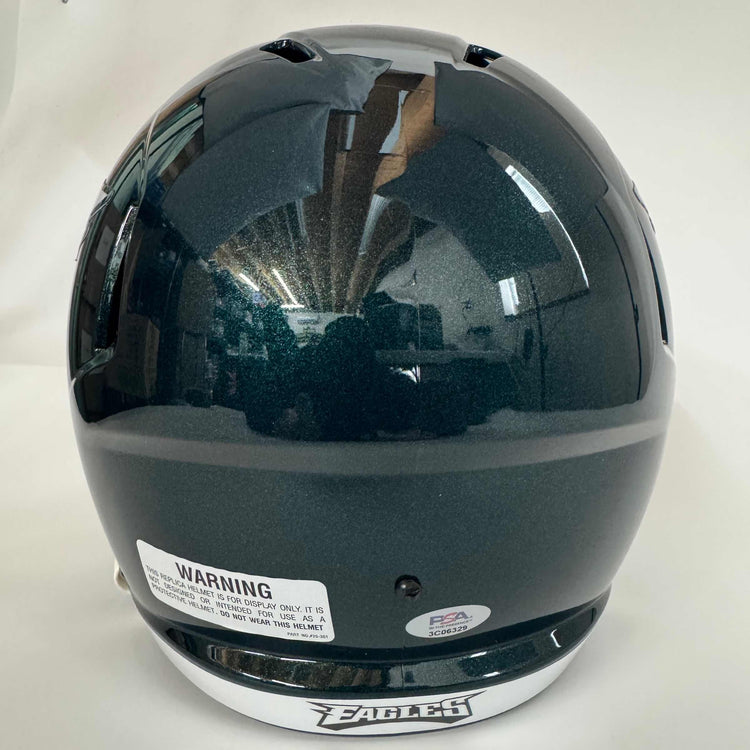 Autographed/Signed Jason Kelce Philadelphia Eagles Full Size FS F/S Replica Football Helmet PSA COA