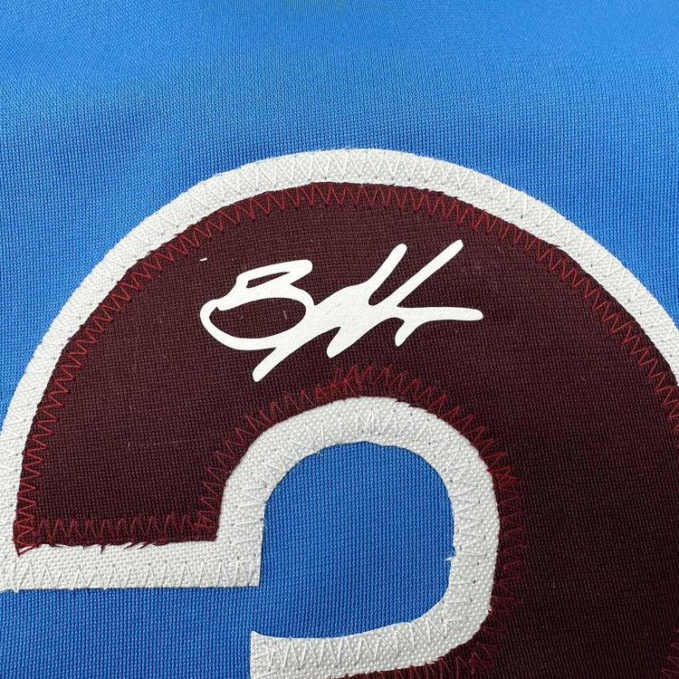 Facsimile Autographed Bryce Harper Philadelphia Blue Retro Reprint Laser Auto Baseball Jersey Size Men's XL