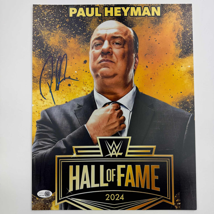 Autographed/Signed Paul Heyman 11x14 WWE Hall of Fame Wrestling Photo JSA COA