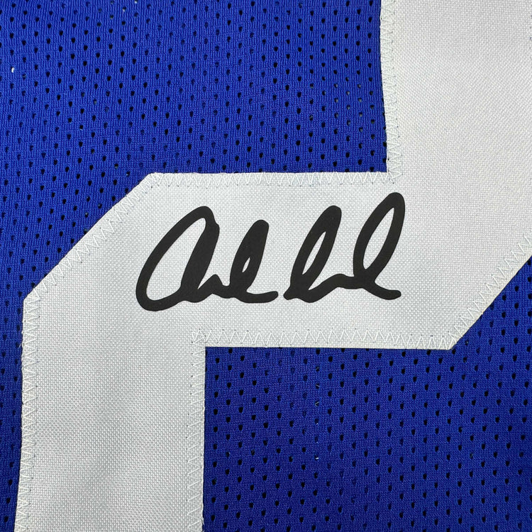 Framed Facsimile Autographed Andrew Luck 35x39 Indianapolis Blue Reprint Laser Auto Football Jersey