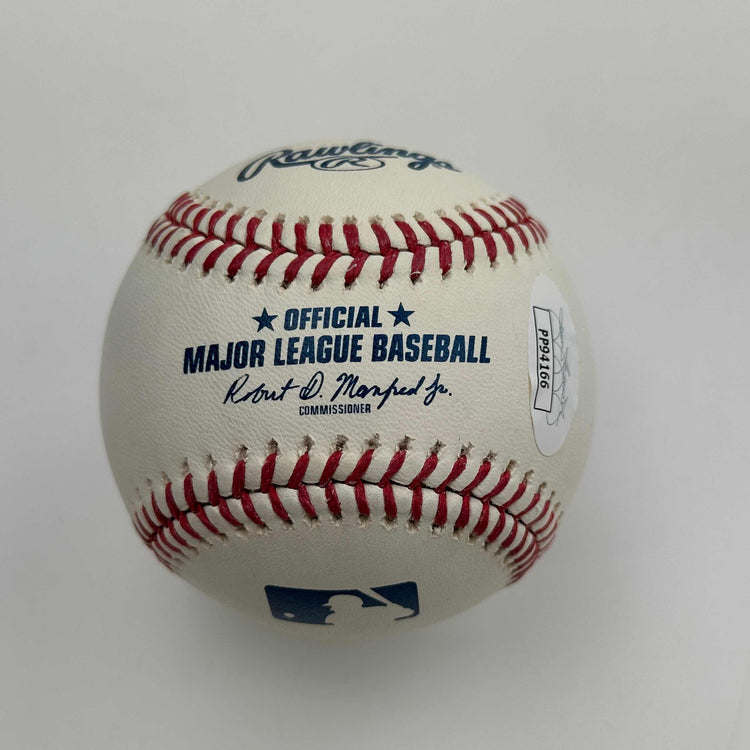 Autographed/Signed Vladimir Vlad Guerrero Sr. Rawlings Official Major League Baseball ROML JSA COA Auto