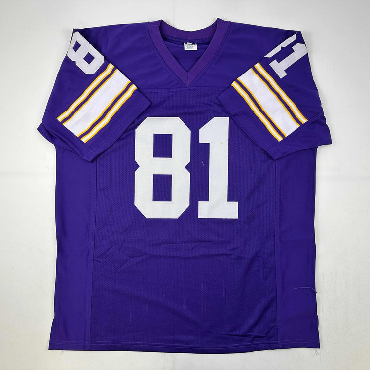 Facsimile Autographed Carl Eller Minnesota Purple Reprint Laser Auto Football Jersey Size Men's XL