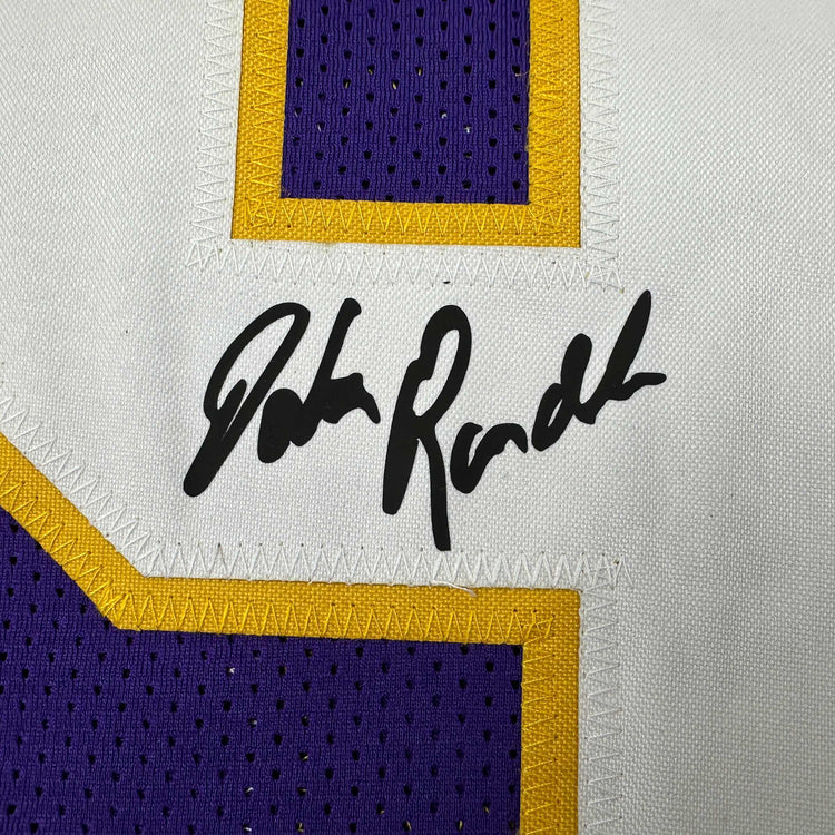 Framed Facsimile Autographed John Randle 35x39 Minnesota Purple Reprint Laser Auto Football Jersey