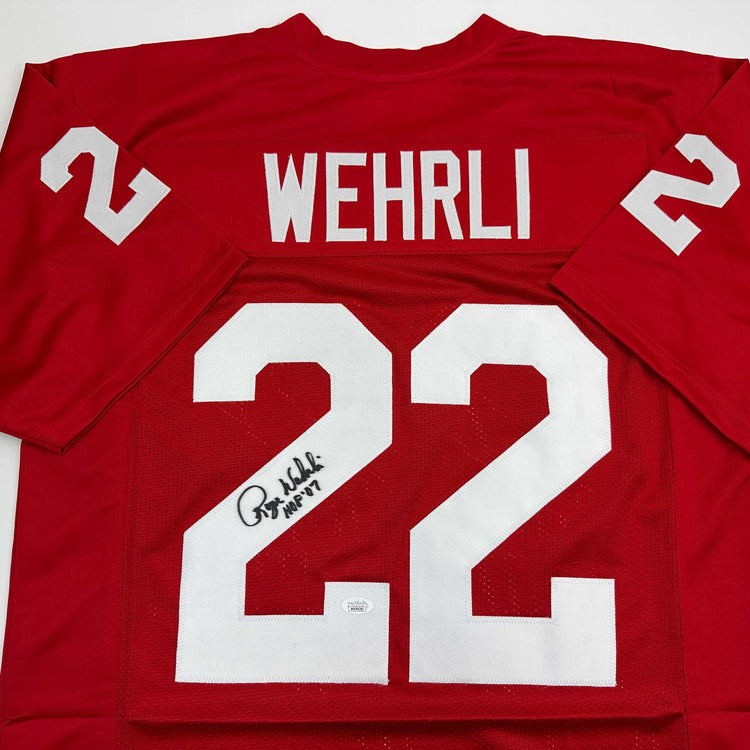 Autographed/Signed Roger Wehrli HOF 07 Arizona Red Football Jersey JSA COA