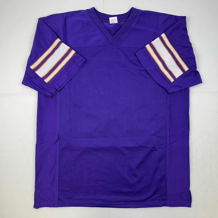 Facsimile Autographed Purple People Eaters Minnesota Purple Reprint Laser Auto Football Jersey Size Men's XL