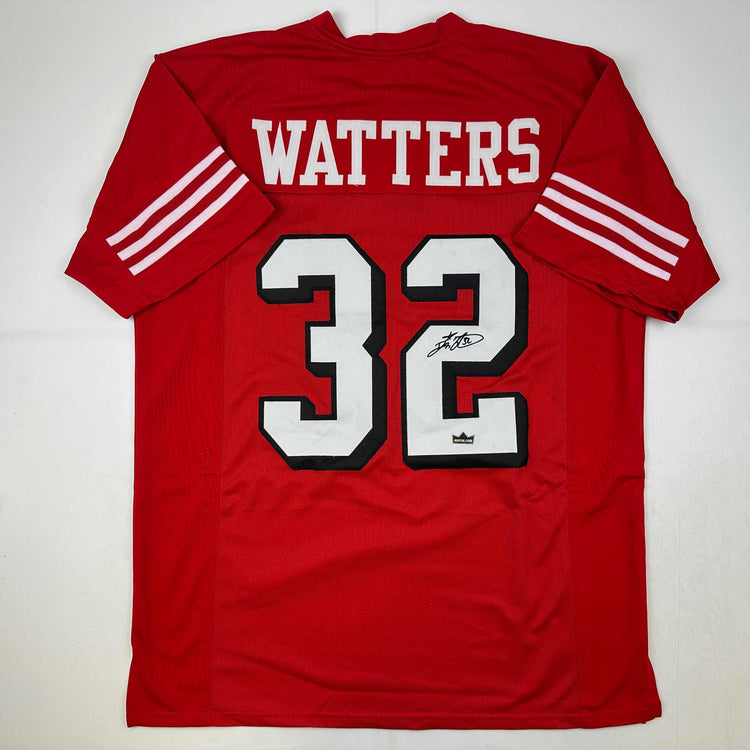 Facsimile Autographed Ricky Watters San Francisco Red Reprint Laser Auto Football Jersey Size Men's XL