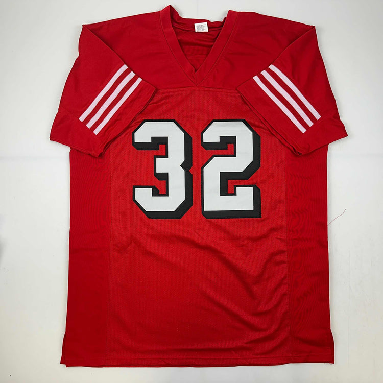 Facsimile Autographed Ricky Watters San Francisco Red Reprint Laser Auto Football Jersey Size Men's XL