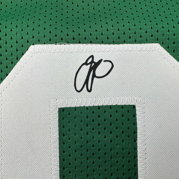 Facsimile Autographed Jayson Tatum Boston Green Reprint Laser Auto Basketball Jersey Size Men's XL