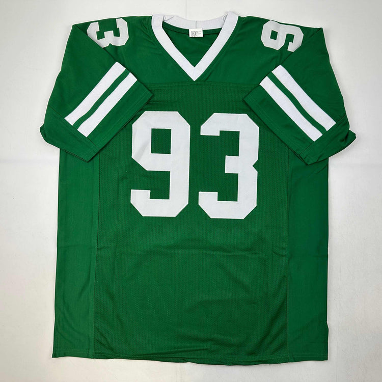 Facsimile Autographed Marty Lyons New York Green Reprint Laser Auto Football Jersey Size Men's XL