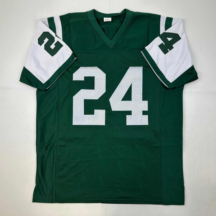 Facsimile Autographed Darrelle Revis New York Green Reprint Laser Auto Football Jersey Size Men's XL