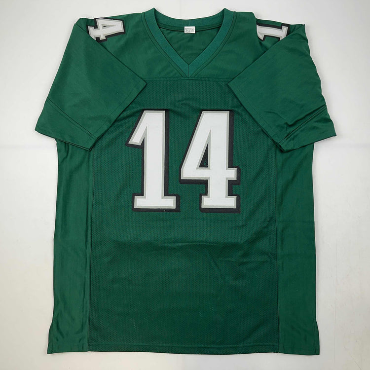 Facsimile Autographed Doug Pederson Philadelphia Green Reprint Laser Auto Football Jersey Size Men's XL