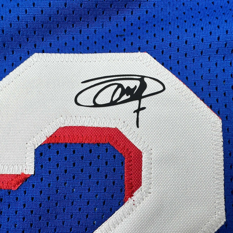 Facsimile Autographed Joel Embiid Philadelphia Blue Reprint Laser Auto Basketball Jersey Size Men's XL
