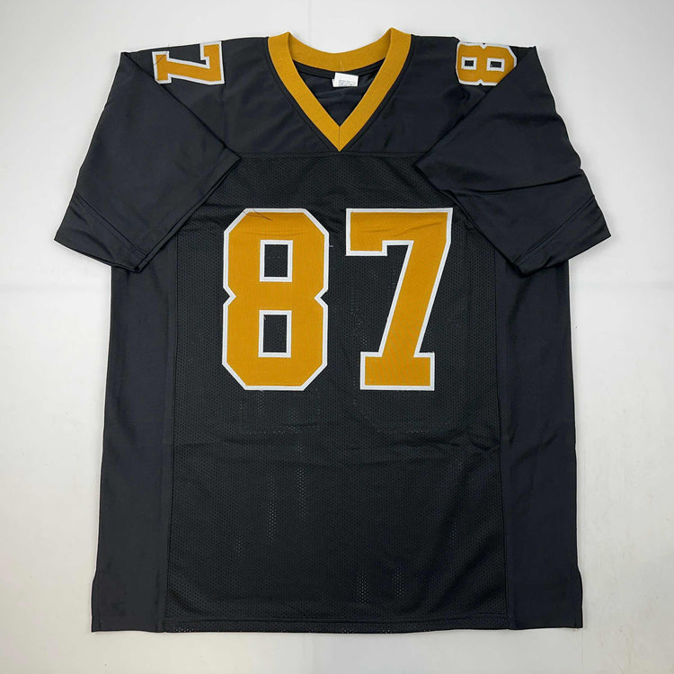 Facsimile Autographed Joe Horn New Orleans Black Reprint Laser Auto Football Jersey Size Men's XL