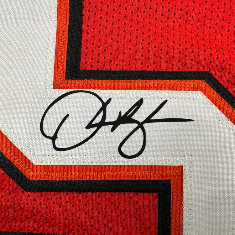 Facsimile Autographed Derrick Brooks Tampa Bay Red Reprint Laser Auto Football Jersey Size Men's XL