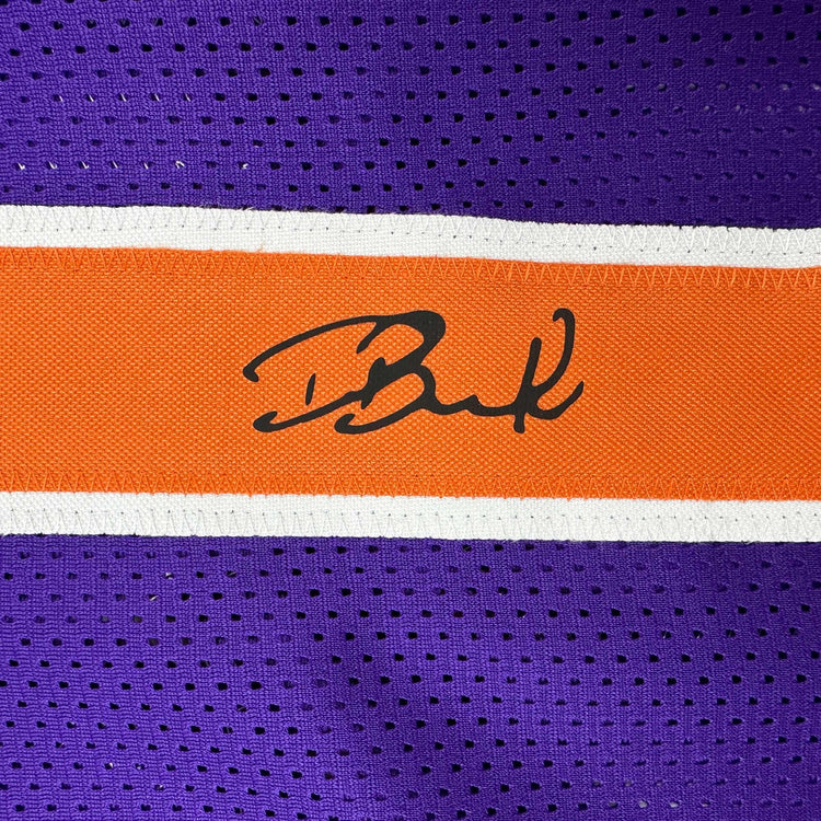 Facsimile Autographed Devin Booker Phoenix Purple Reprint Laser Auto Basketball Jersey Size Men's XL