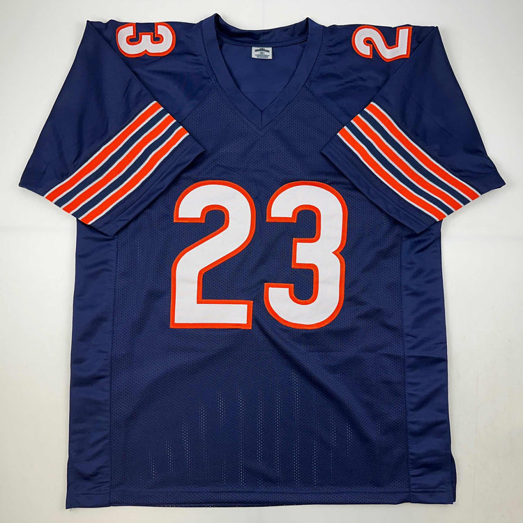 Facsimile Autographed Devin Hester Chicago Blue Reprint Laser Auto Football Jersey Size Men's XL