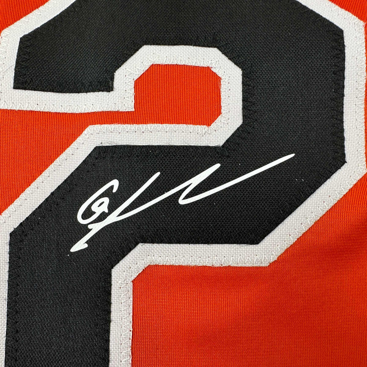 Facsimile Autographed Gunnar Henderson Baltimore Orange Reprint Laser Auto Baseball Jersey Size Men's XL