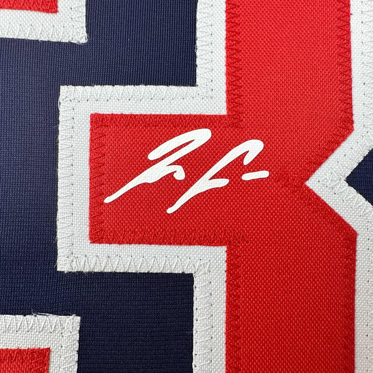 Facsimile Autographed Ronald Acuna Jr. Atlanta Blue Reprint Laser Auto Baseball Jersey Size Men's XL