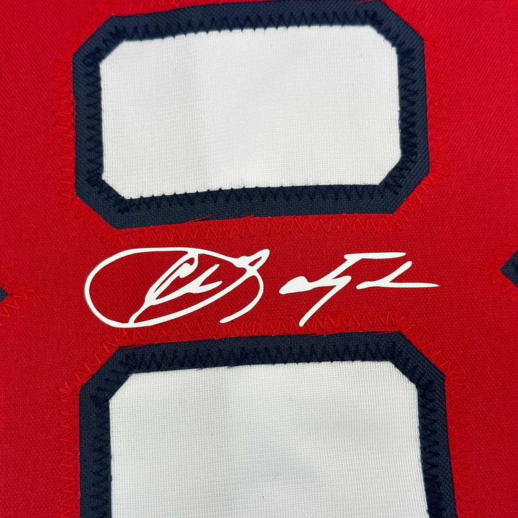 Facsimile Autographed Carl Yastrzemski Boston White Reprint Laser Auto Baseball Jersey Size Men's XL