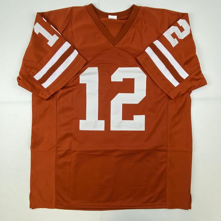 Autographed/Signed Colt McCoy Texas Orange College Football Jersey JSA COA