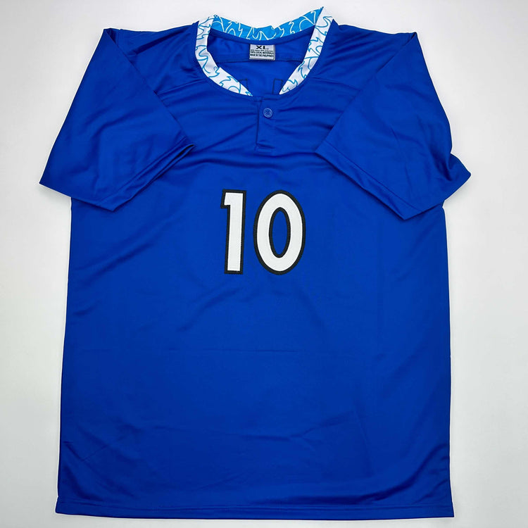 Facsimile Autographed Christian Pulisic Chelsea FC Blue Reprint Laser Auto Soccer Jersey Size Men's XL
