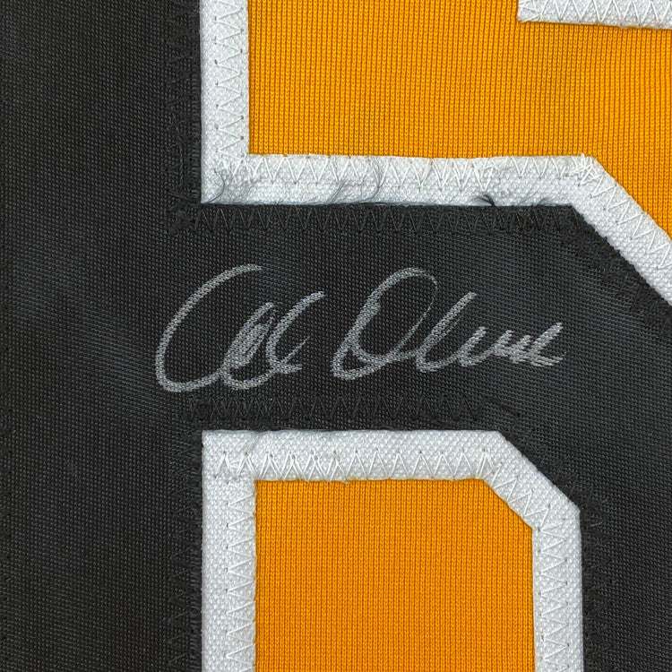 Autographed/Signed Al Oliver Pittsburgh Yellow Baseball Jersey JSA COA