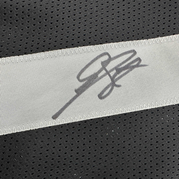 Autographed/Signed Geno Smith Oakland Black Football Jersey Beckett BAS COA