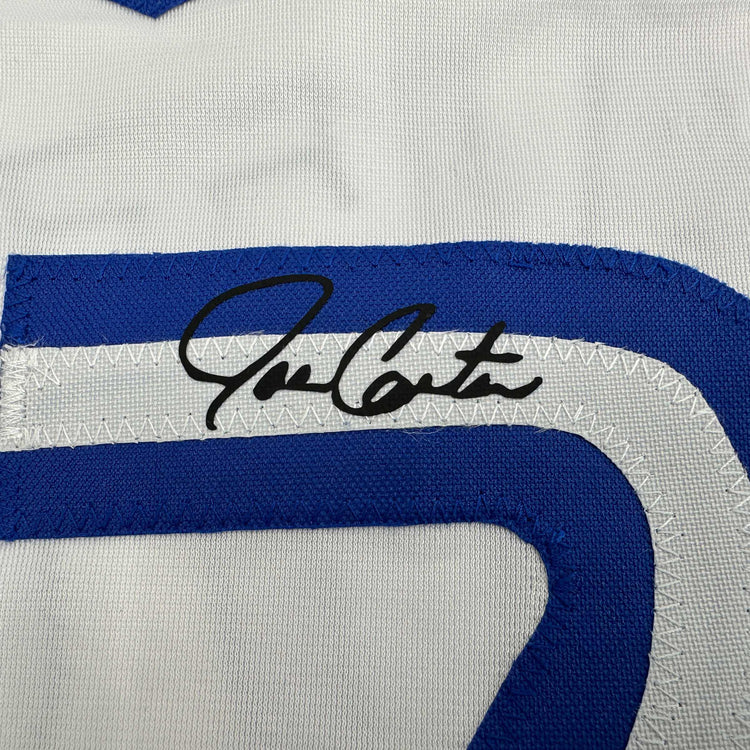Facsimile Autographed Joe Carter Toronto Blue Reprint Laser Auto Baseball Jersey Size Men's XL