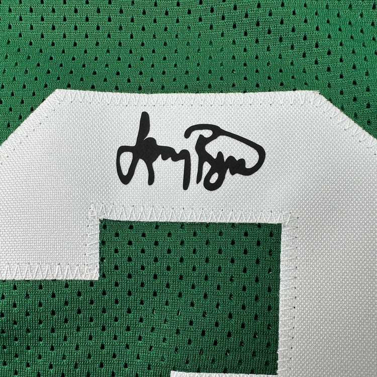 Facsimile Autographed Larry Bird Boston Green Reprint Laser Auto Basketball Jersey Size Men's XL