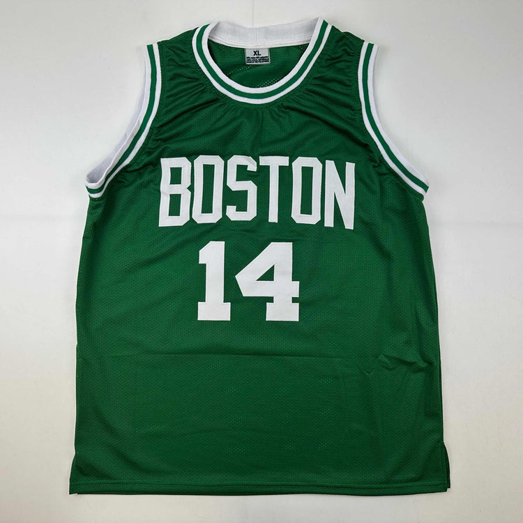 Facsimile Autographed Bob Cousy Boston Green Reprint Laser Auto Basketball Jersey Size Men's XL