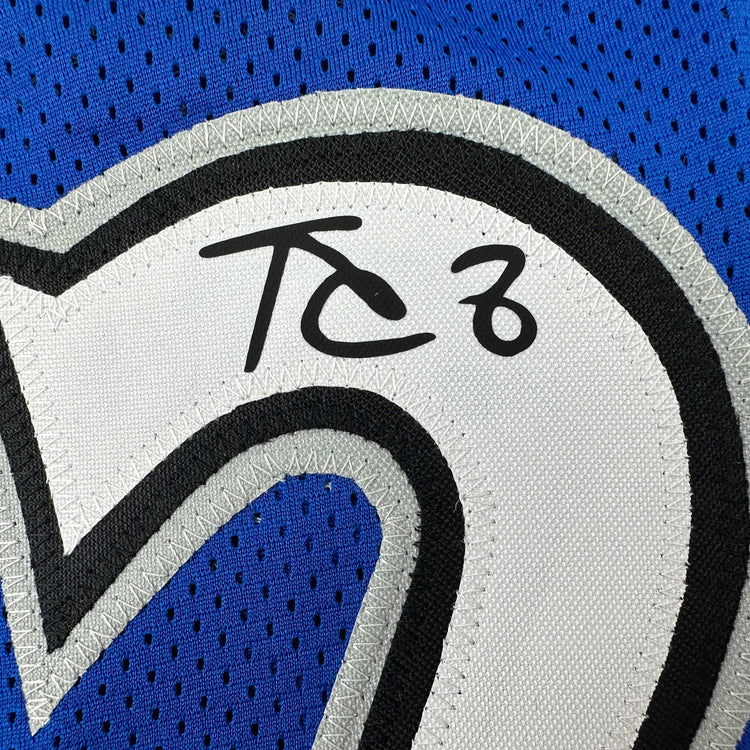 Facsimile Autographed Kevin Garnett Minnesota Blue Reprint Laser Auto Basketball Jersey Size Men's XL