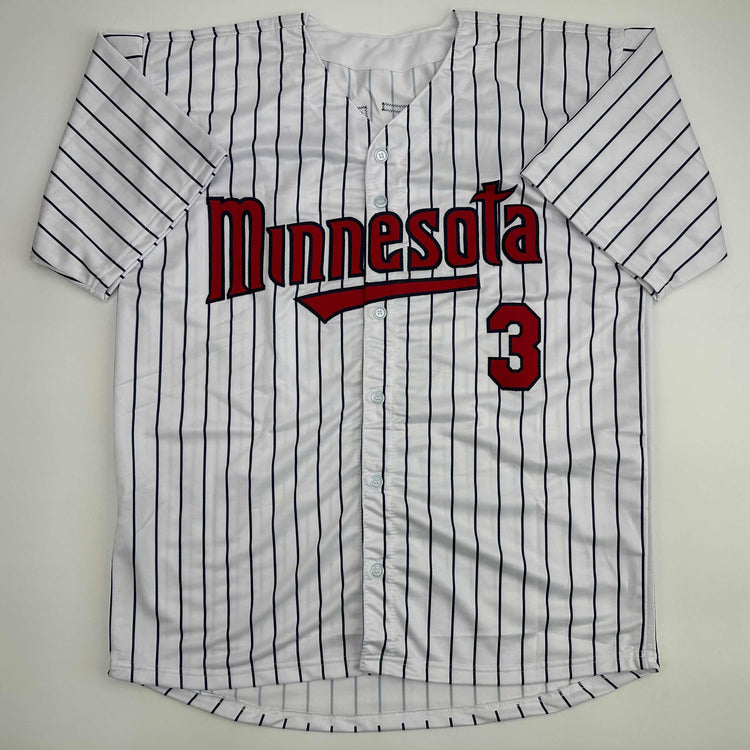 Facsimile Autographed Harmon Killebrew Minnesota Pinstripe Reprint Laser Auto Baseball Jersey Size Men's XL