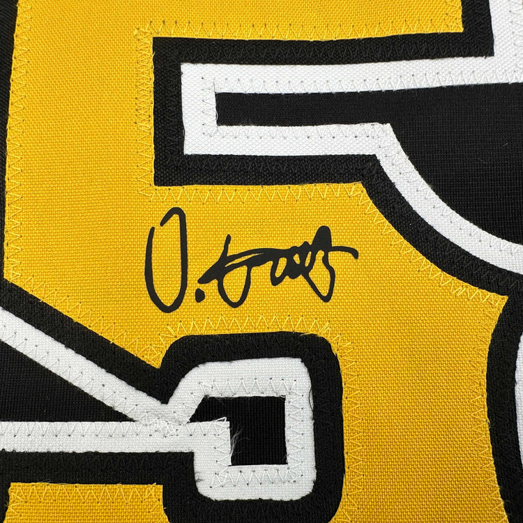 Facsimile Autographed Oneil Cruz Pittsburgh Black Reprint Laser Auto Baseball Jersey Size Men's XL