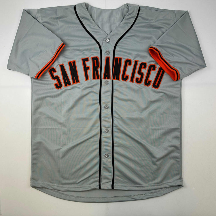 Facsimile Autographed Willie Mays San Francisco Grey Reprint Laser Auto Baseball Jersey Size Men's XL