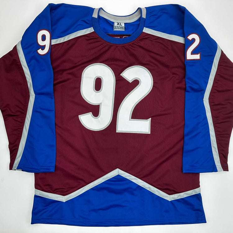 Facsimile Autographed Gabriel Landeskog Colorado Maroon Reprint Laser Auto Hockey Jersey Size Men's XL