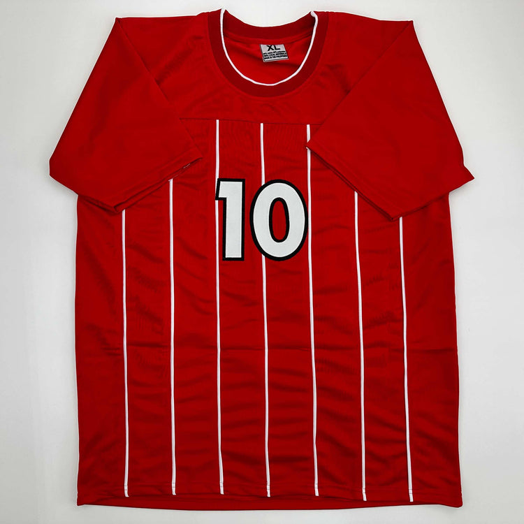 Facsimile Autographed Sadio Mane Liverpool FC Red Reprint Laser Auto Soccer Jersey Size Men's XL